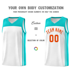 Custom White Bright Green Classic Sets Sports Uniform Basketball Jersey