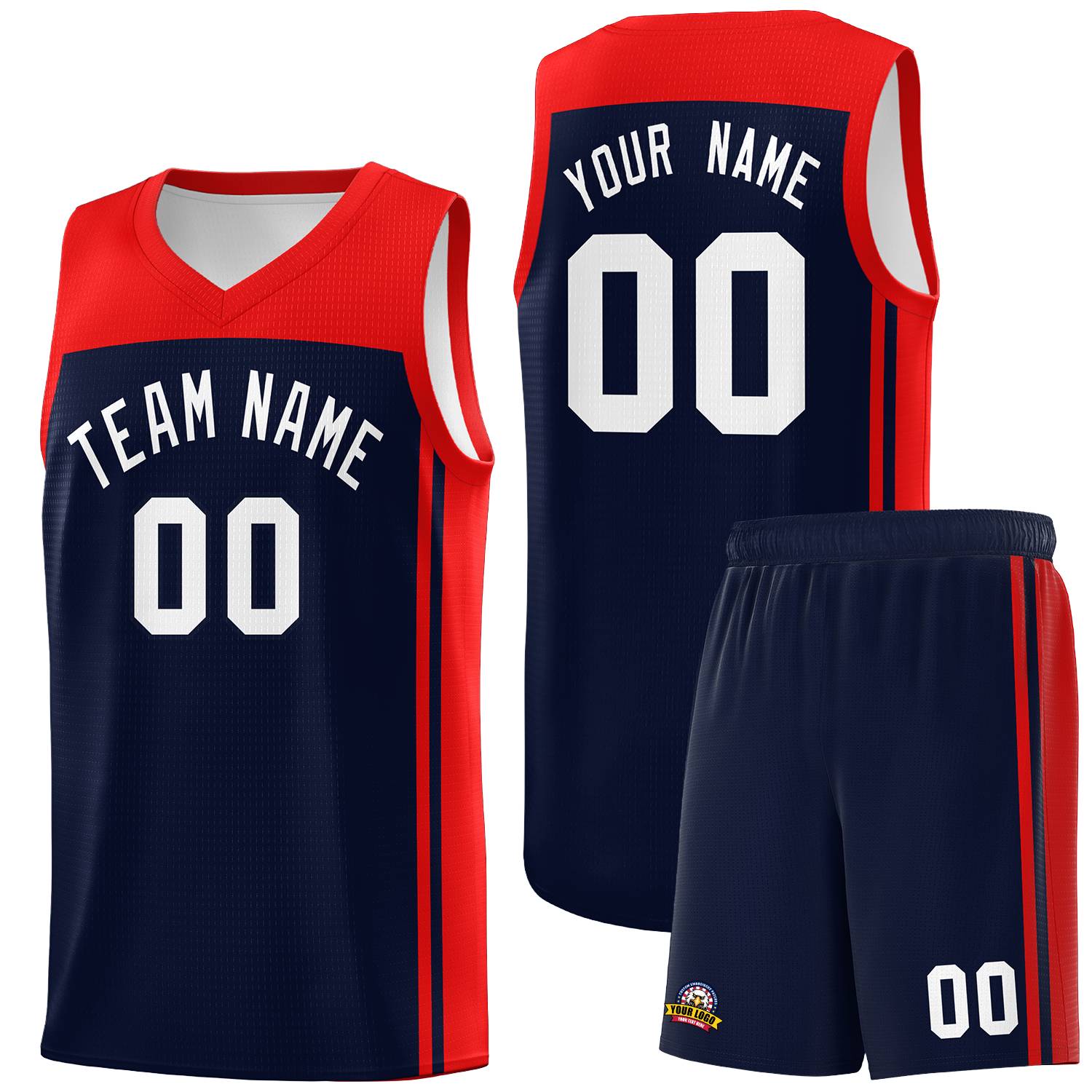 Custom Navy Red Classic Sets Sports Uniform Basketball Jersey