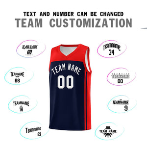 Custom Navy Red Classic Sets Sports Uniform Basketball Jersey