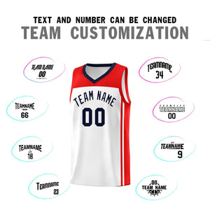 Custom White Navy Classic Sets Sports Uniform Basketball Jersey