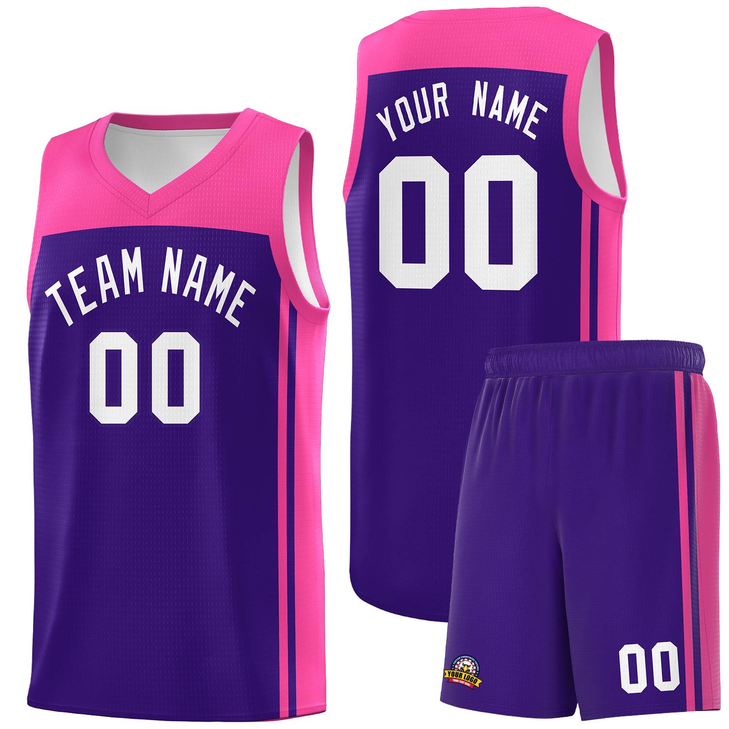 Custom Purple Pink Classic Sets Sports Uniform Basketball Jersey