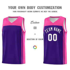 Custom Purple Pink Classic Sets Sports Uniform Basketball Jersey