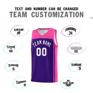 Custom Purple Pink Classic Sets Sports Uniform Basketball Jersey