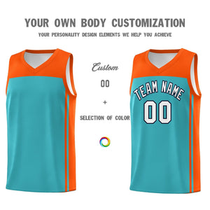 Custom Bright Green Orange Classic Sets Sports Uniform Basketball Jersey