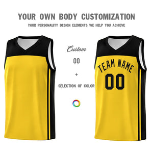 Custom Gold Black Classic Sets Sports Uniform Basketball Jersey