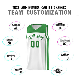 Custom White Kelly Green Classic Sets Sports Uniform Basketball Jersey