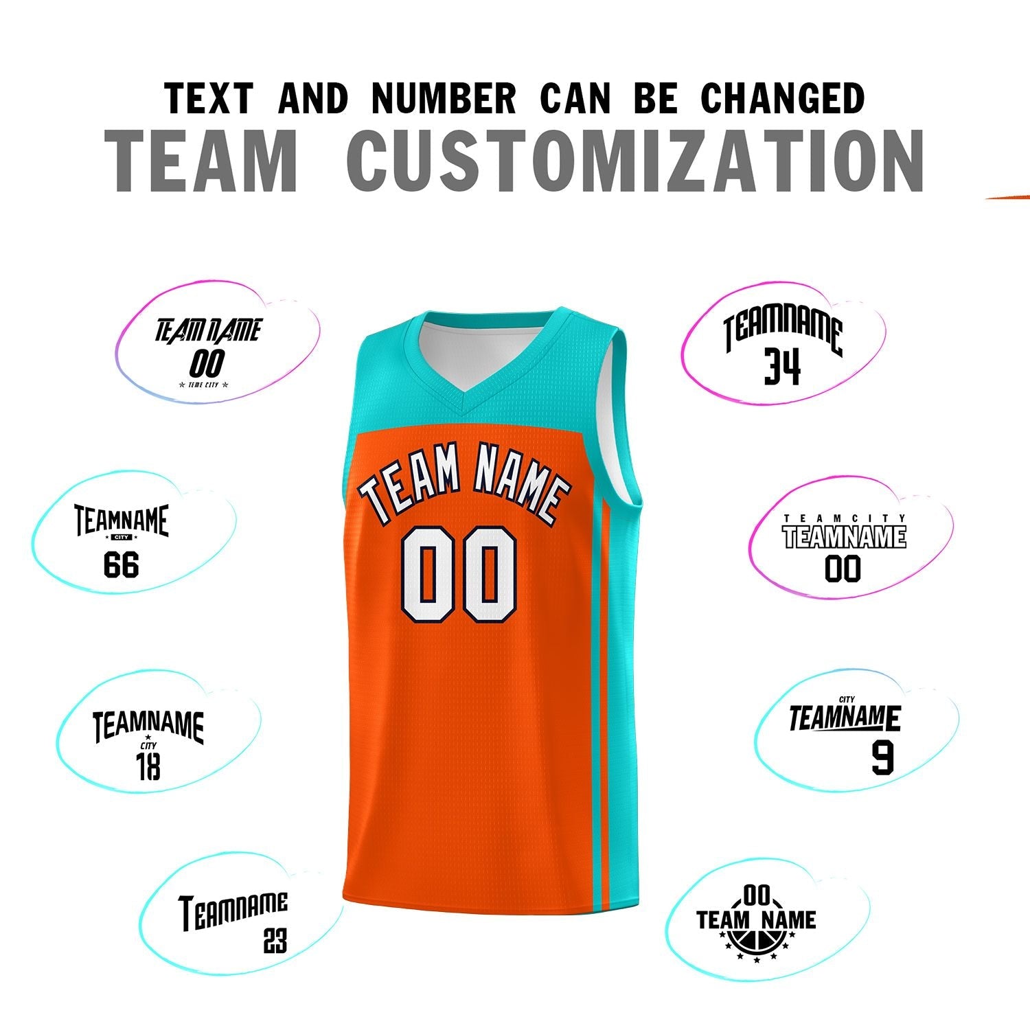 Custom Orange Bright Green Classic Sets Sports Uniform Basketball Jersey