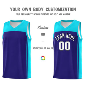 Custom Purple Sky Blue Classic Sets Sports Uniform Basketball Jersey