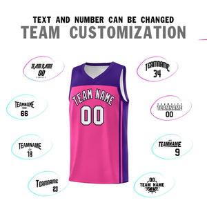 Custom Pink Purple Classic Sets Sports Uniform Basketball Jersey