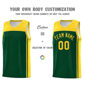 Custom Green Gold Classic Sets Sports Uniform Basketball Jersey