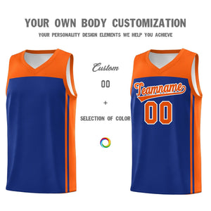 Custom Royal Orange Classic Sets Sports Uniform Basketball Jersey