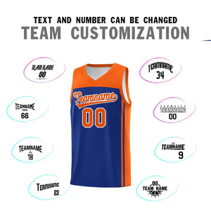 Custom Royal Orange Classic Sets Sports Uniform Basketball Jersey