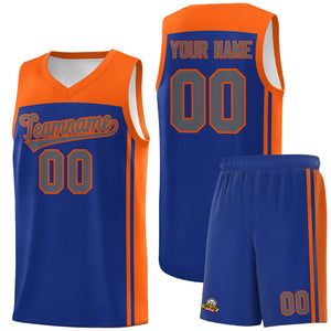 Custom Royal Orange Classic Sets Sports Uniform Basketball Jersey