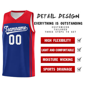 Custom Royal Red Classic Sets Sports Uniform Basketball Jersey