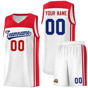 Custom White Red Classic Sets Sports Uniform Basketball Jersey