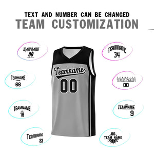 Custom Grey Black Classic Sets Sports Uniform Basketball Jersey