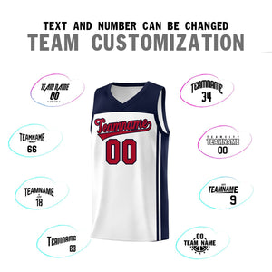 Custom White Navy Classic Sets Sports Uniform Basketball Jersey