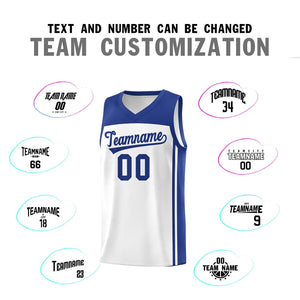 Custom White Royal Classic Sets Sports Uniform Basketball Jersey