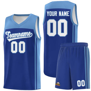 Custom Royal Light Blue Classic Sets Sports Uniform Basketball Jersey