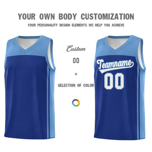 Custom Royal Light Blue Classic Sets Sports Uniform Basketball Jersey