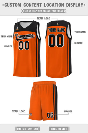 Custom Orange Black Classic Sets Sports Uniform Basketball Jersey