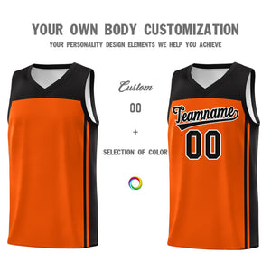 Custom Orange Black Classic Sets Sports Uniform Basketball Jersey