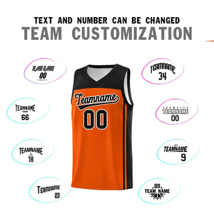 Custom Orange Black Classic Sets Sports Uniform Basketball Jersey