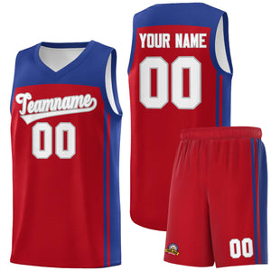 Custom Red Royal Classic Sets Sports Uniform Basketball Jersey