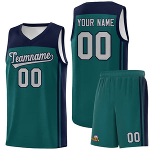 Custom Midnight Green Navy Classic Sets Sports Uniform Basketball Jersey