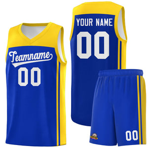 Custom Royal Gold Classic Sets Sports Uniform Basketball Jersey