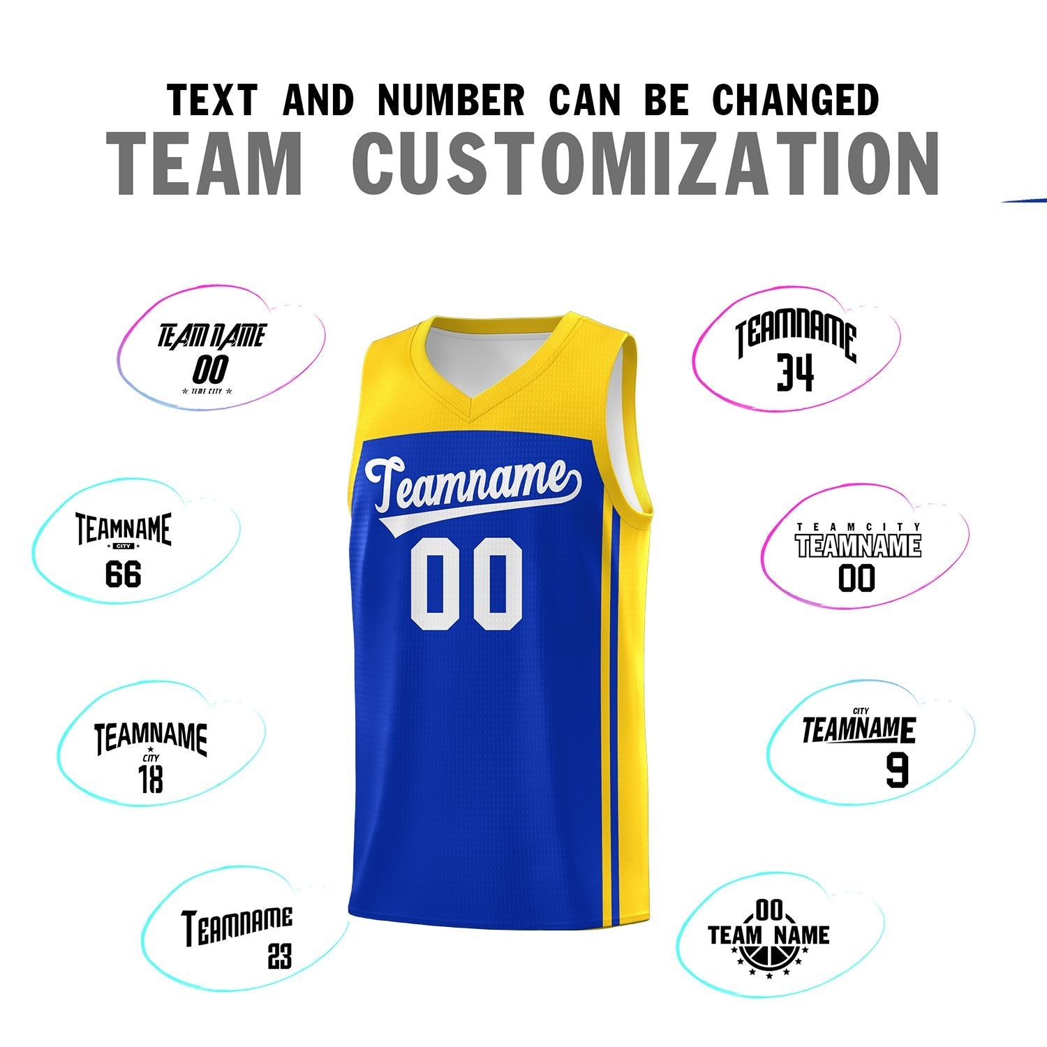 Custom Royal Gold Classic Sets Sports Uniform Basketball Jersey