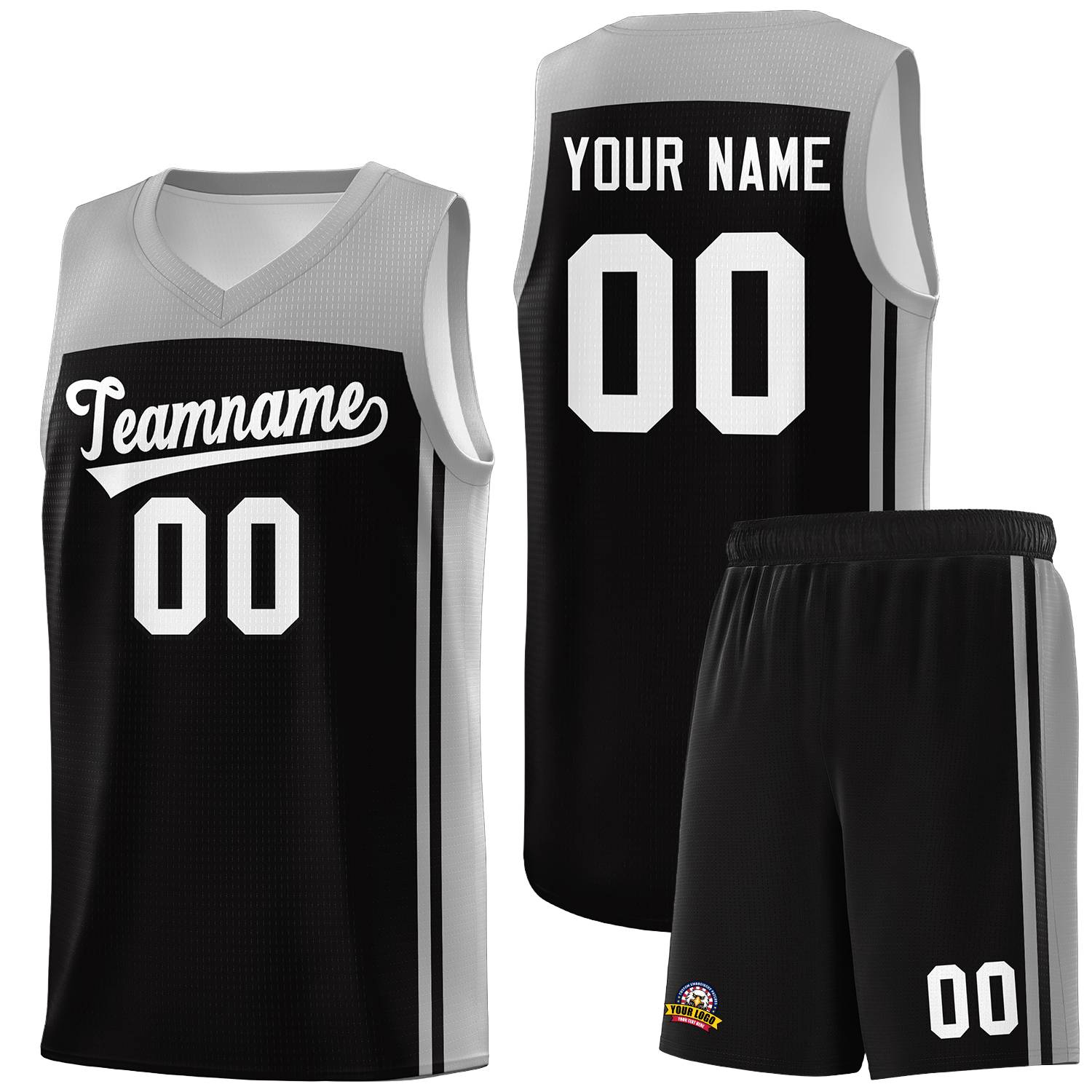 Custom Black Grey Classic Sets Sports Uniform Basketball Jersey