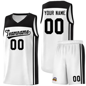 Custom White Black Classic Sets Sports Uniform Basketball Jersey