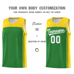 Custom Kelly Green Gold Classic Sets Sports Uniform Basketball Jersey