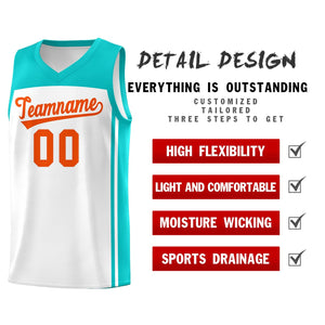 Custom White Bright Green Classic Sets Sports Uniform Basketball Jersey