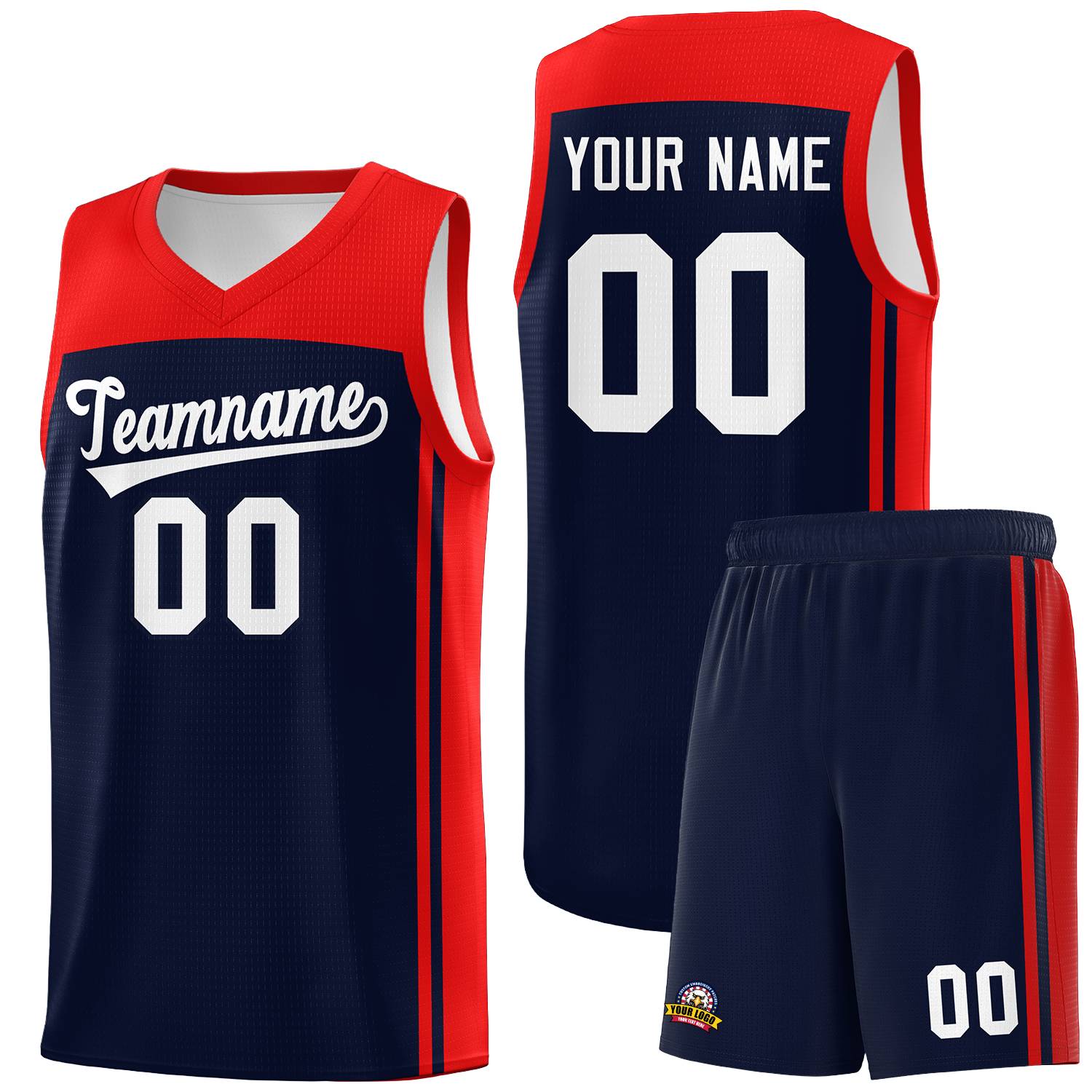 Custom Navy Red Classic Sets Sports Uniform Basketball Jersey