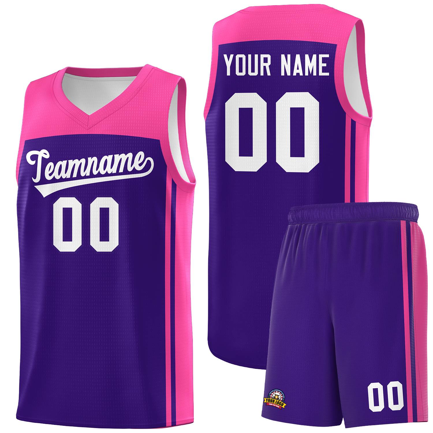 Custom Purple Pink Classic Sets Sports Uniform Basketball Jersey