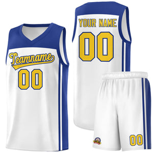 Custom White Royal Classic Sets Sports Uniform Basketball Jersey