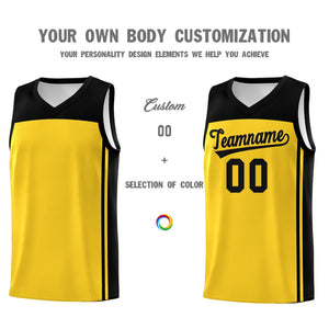 Custom Gold Black Classic Sets Sports Uniform Basketball Jersey