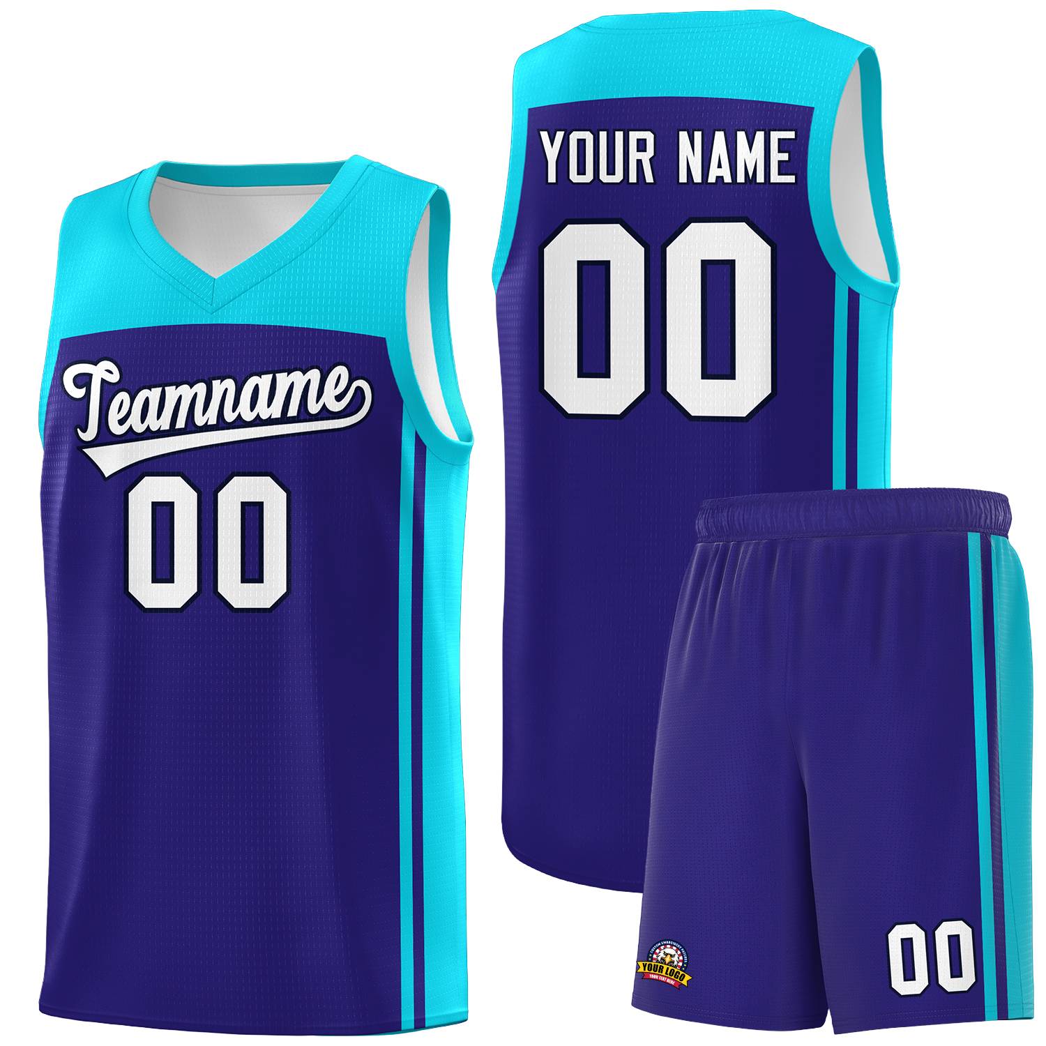 Custom Purple Sky Blue Classic Sets Sports Uniform Basketball Jersey