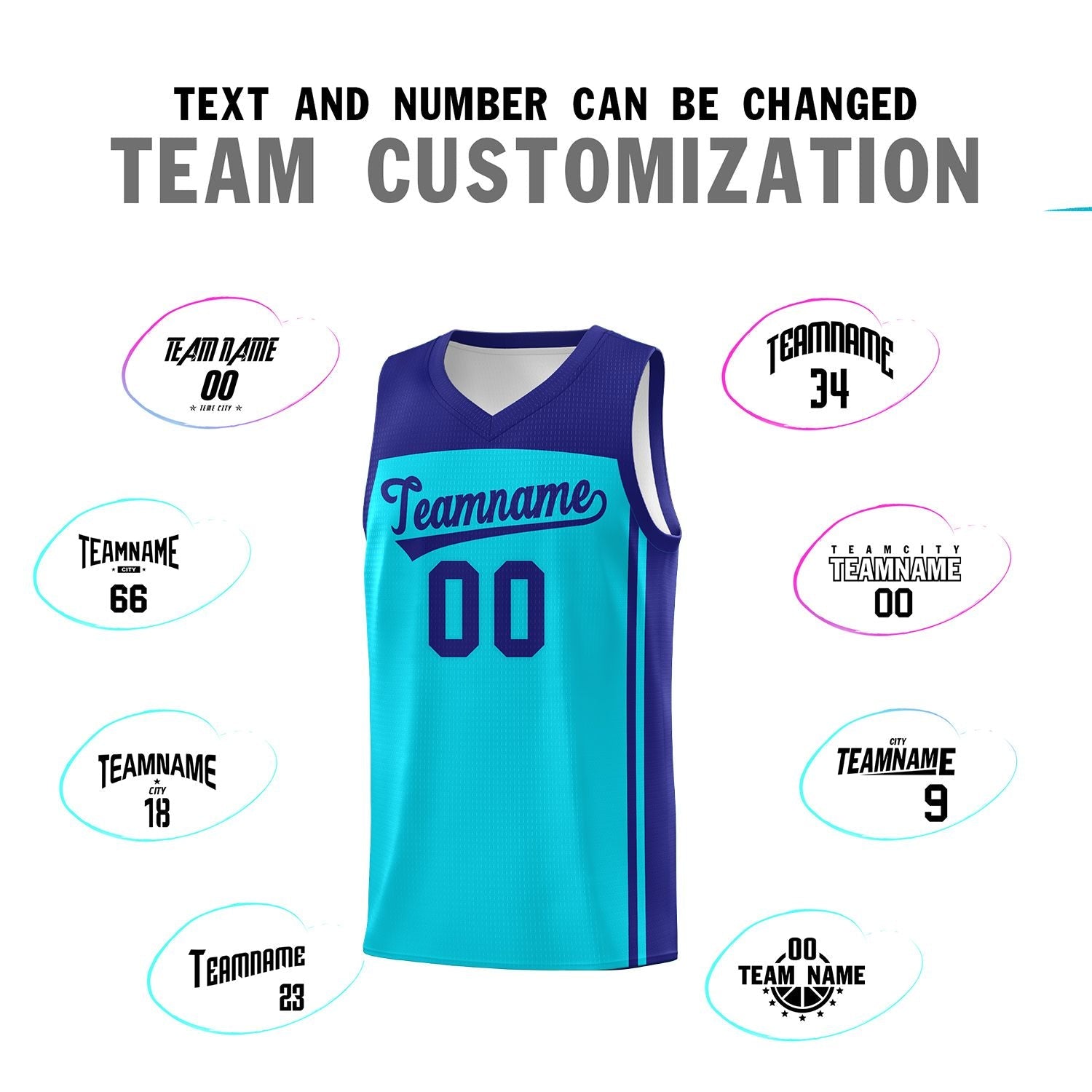 Custom Sky Blue Purple Classic Sets Sports Uniform Basketball Jersey