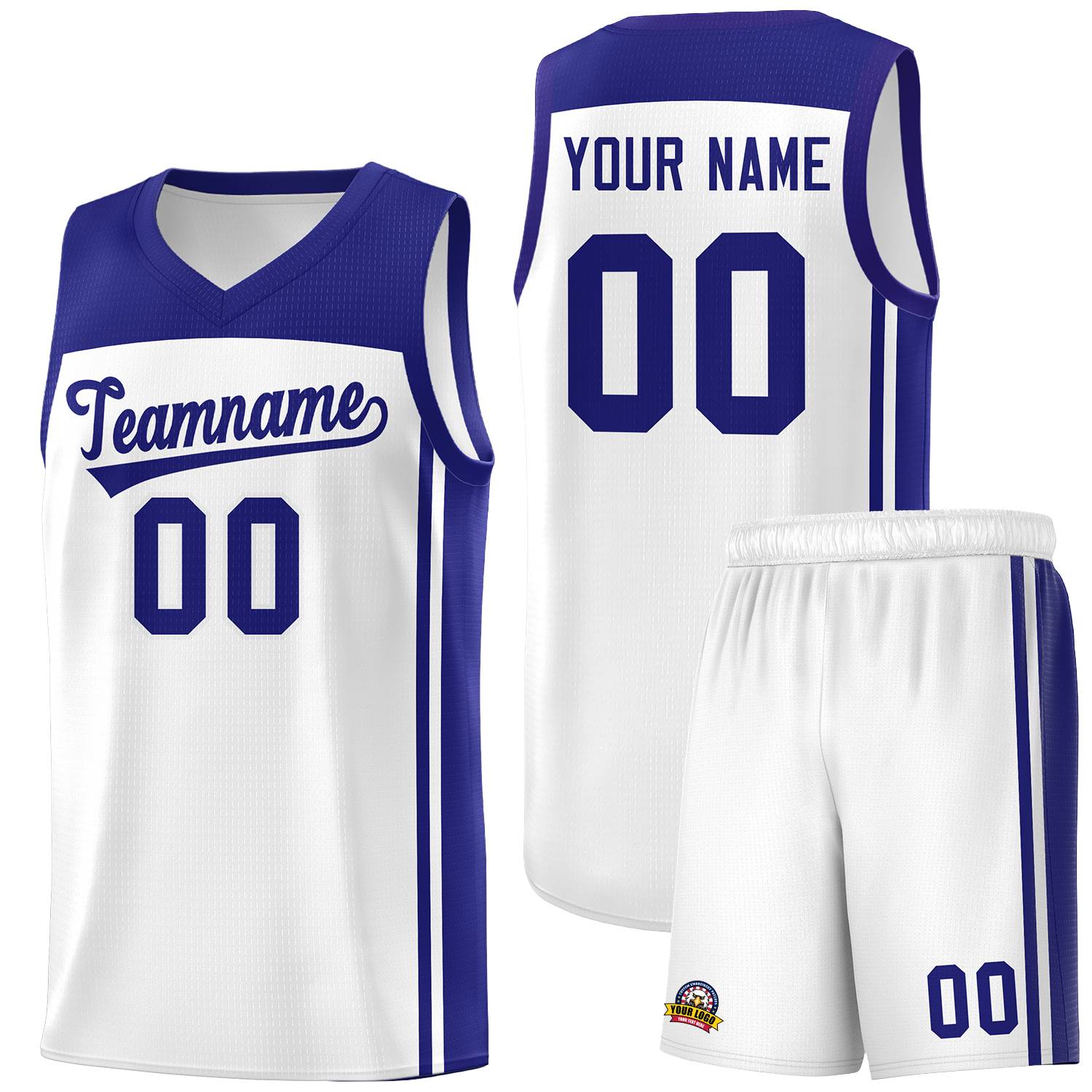 Custom White Purple Classic Sets Sports Uniform Basketball Jersey