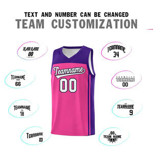 Custom Pink Purple Classic Sets Sports Uniform Basketball Jersey