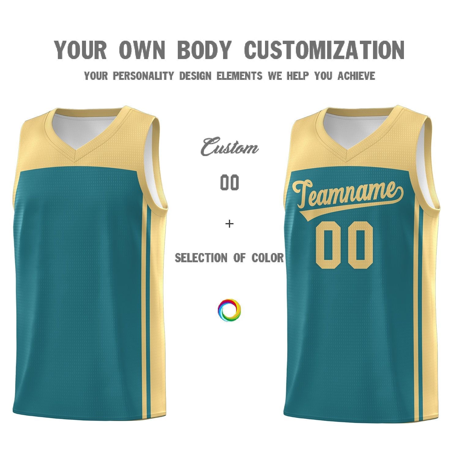 Custom Aqua Khaki Classic Sets Sports Uniform Basketball Jersey