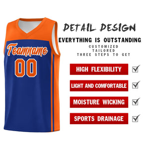 Custom Royal Orange Classic Sets Sports Uniform Basketball Jersey