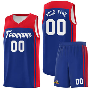 Custom Royal Red Classic Sets Sports Uniform Basketball Jersey