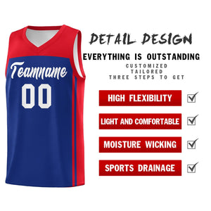 Custom Royal Red Classic Sets Sports Uniform Basketball Jersey