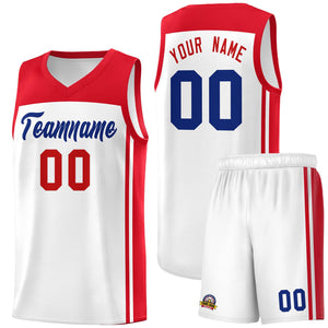 Custom White Red Classic Sets Sports Uniform Basketball Jersey