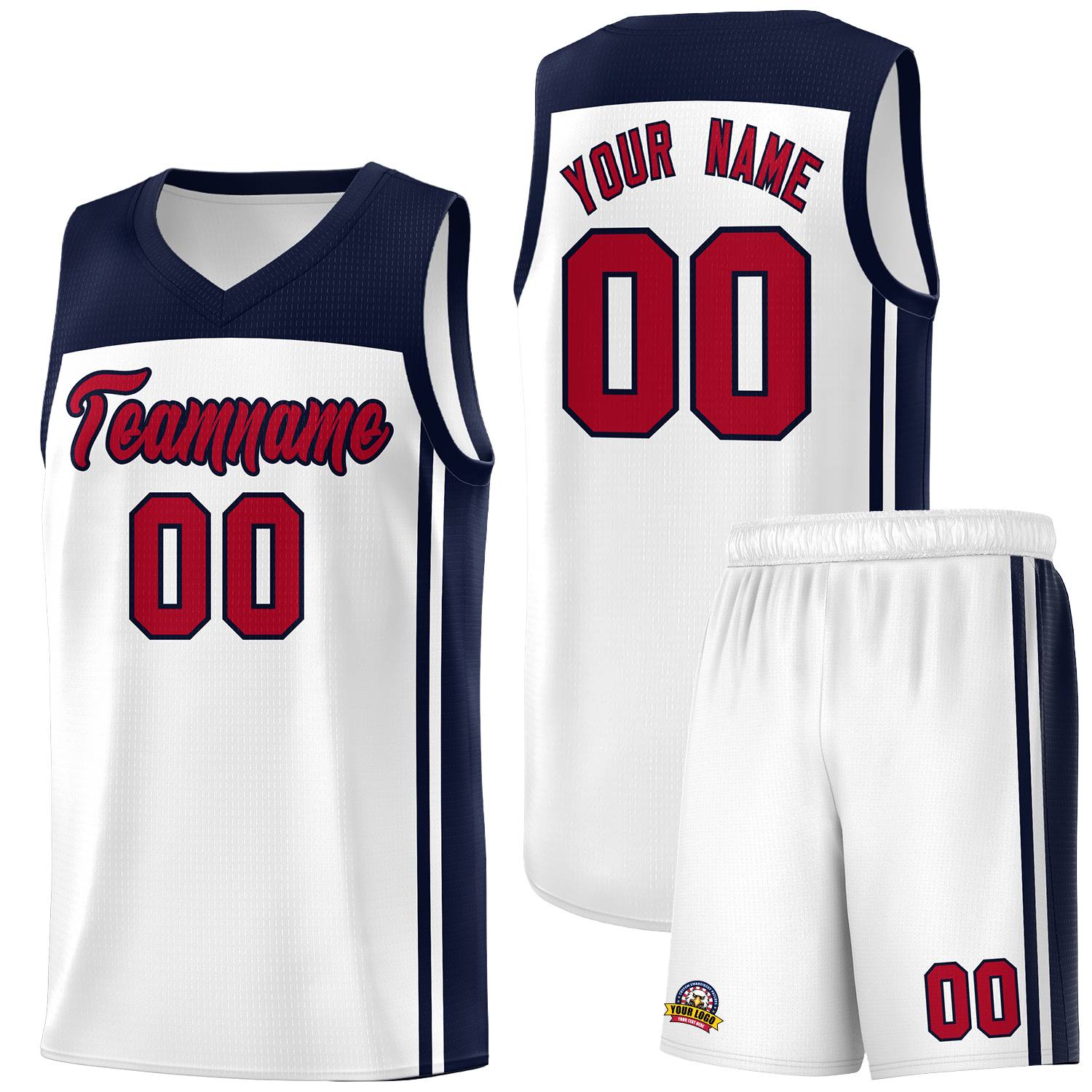 Custom White Navy Classic Sets Sports Uniform Basketball Jersey