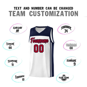 Custom White Navy Classic Sets Sports Uniform Basketball Jersey